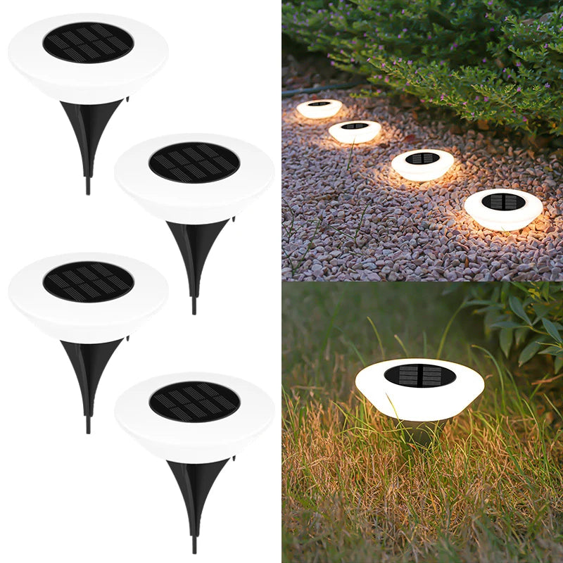 1/4 PCS Solar Ground Lights, Cool White/Warm IP65