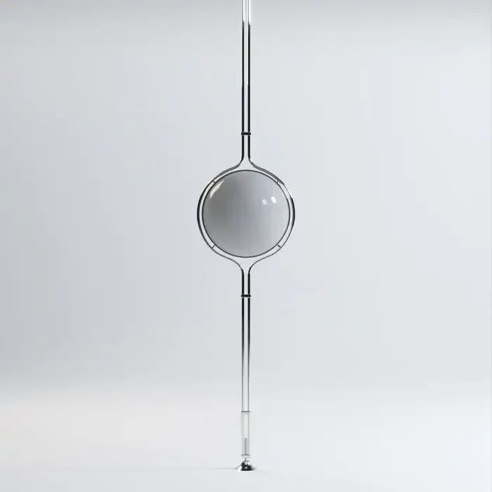 Nordic Floor Lamp Chrome Metal White Acrylic Ball Lamp
