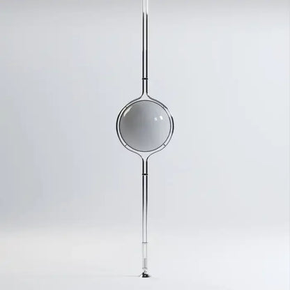 Nordic Floor Lamp Chrome Metal White Acrylic Ball Lamp