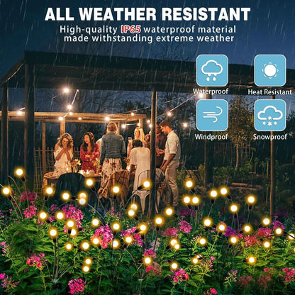 10 LED Solar Garden Lights Firefly Waterproof Solar Lights Outdoor