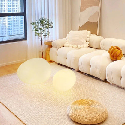 Round Stone-Shaped Modern Bedroom Study Atmosphere Desk Lamp