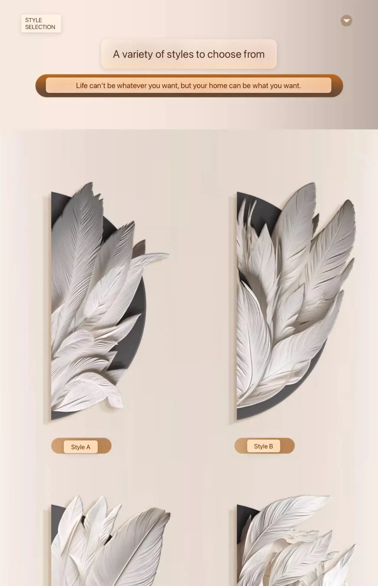 Family Entrance Feather Mural Lamp Modern Lamp