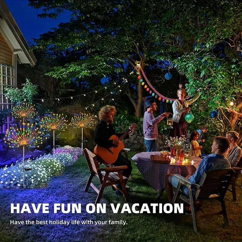 Solar Firework Light Waterproof Outdoor 8 Lighting