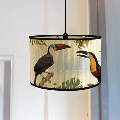 Retro Style Flower Printing Lampshade Japanese Style