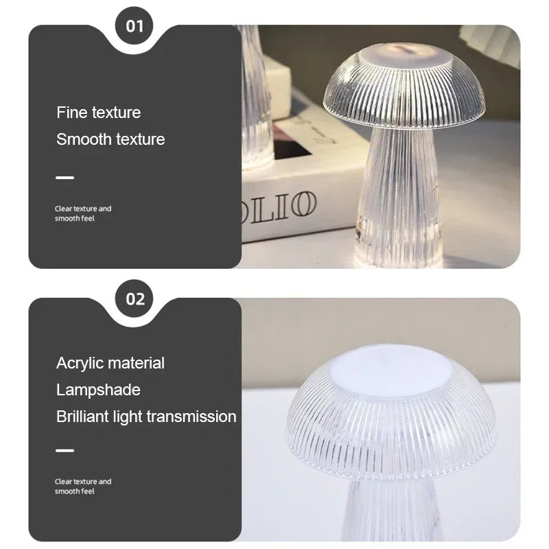 Jellyfish Night Lights Creative Mushroom Atmosphere Table Lamps