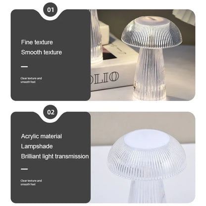 Jellyfish Night Lights Creative Mushroom Atmosphere Table Lamps