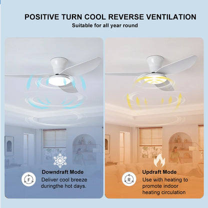 Bedroom fan light ceiling fan light high wind power ceiling