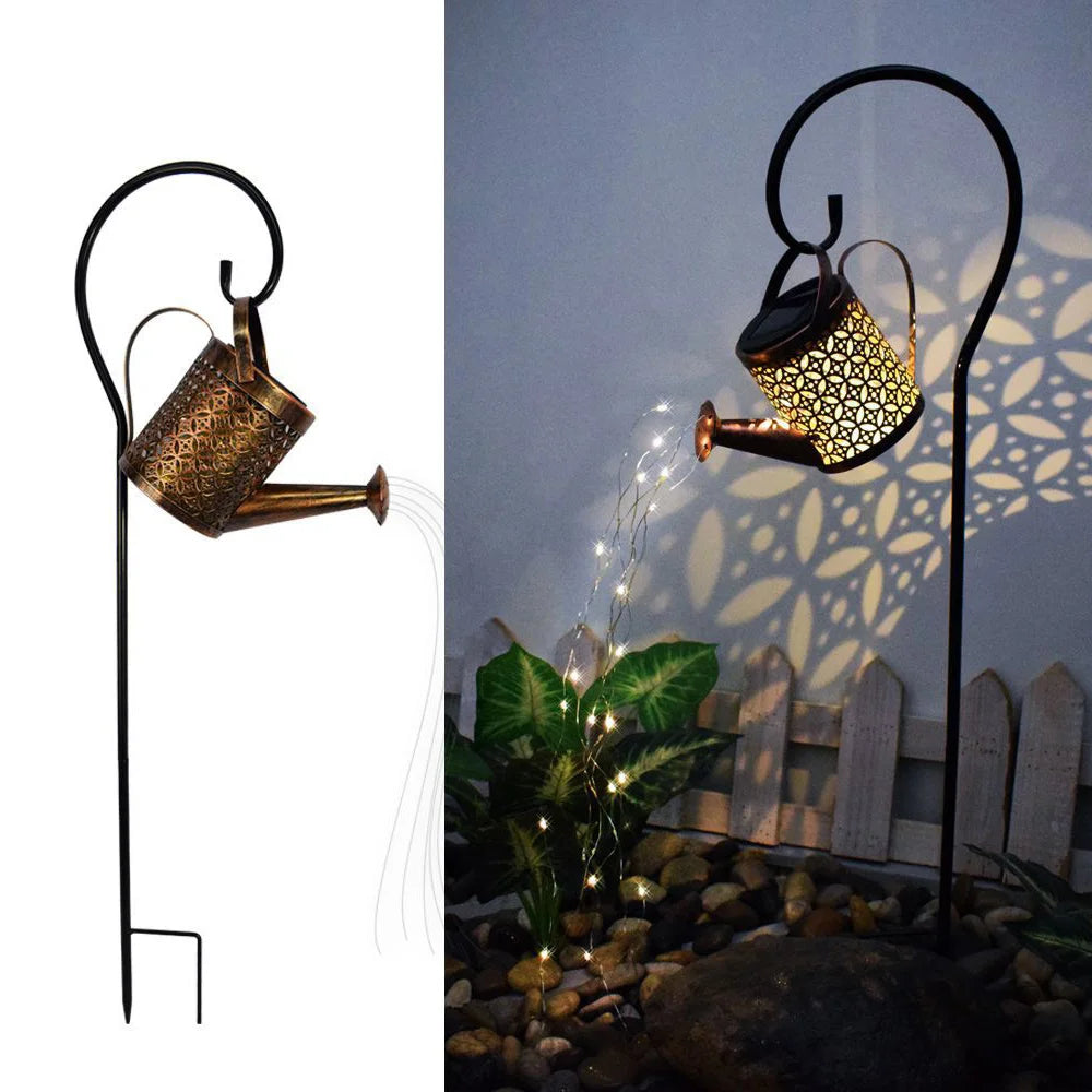 Solar Watering Can Light Outdoor Garden Decoration