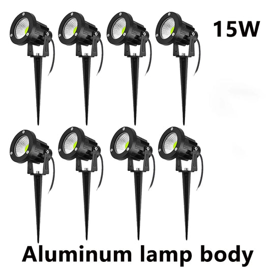 Outdoor Waterproof Spike Garden Path Green Spotlights
