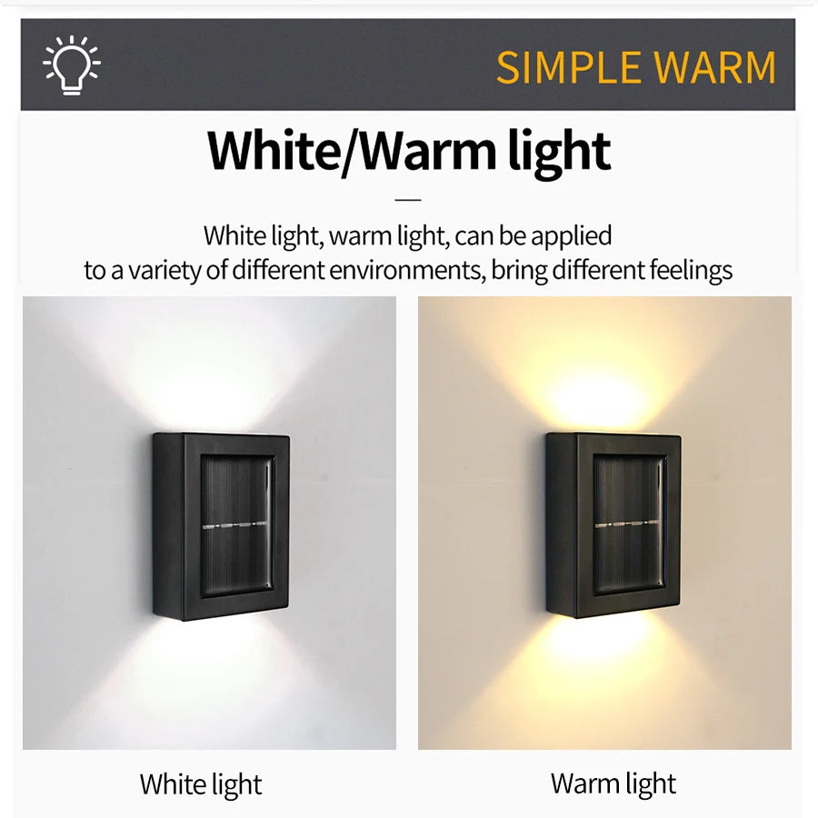 Solar Up and Down Spot Lights Outdoor Street Wall Light Lamp