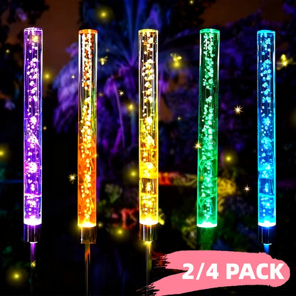 Color-Changing Solar Lights] 1pc Solar Garden Lights