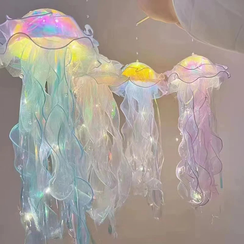 DIY Jellyfish Bedroom Light Lamp Hanging Ceiling Lanter