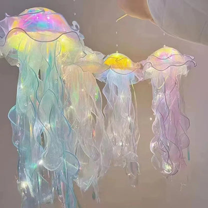 DIY Jellyfish Bedroom Light Lamp Hanging Ceiling Lanter