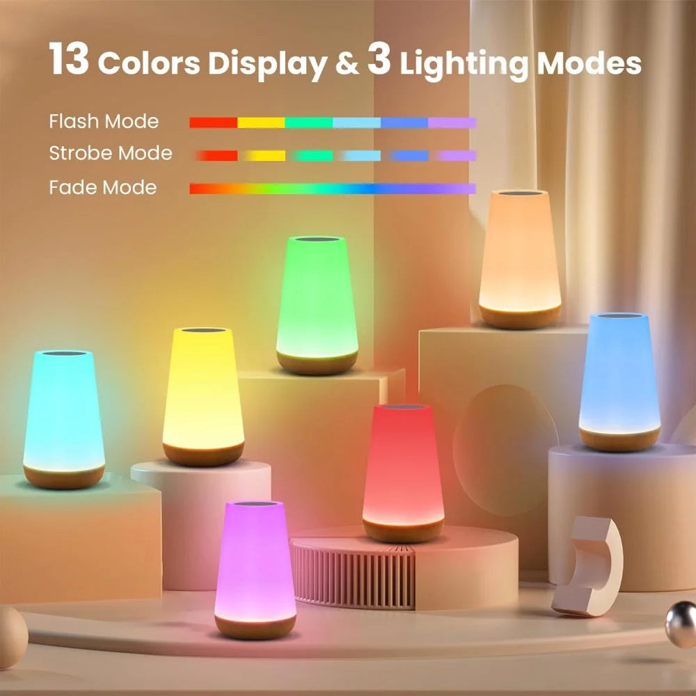 Usb Rechageable Dimmable Touch Lamp Bedroom Portable Night Lamp