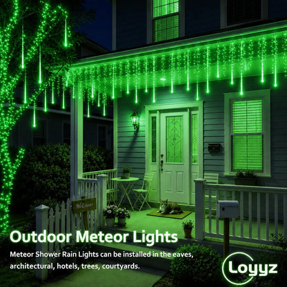 Solar Meteor Shower Lights Outdoor Meteor Lights 8Tubes