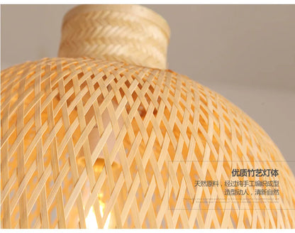 Newest Bamboo Pendant Lamp Ceiling Lights Rattan Wicker