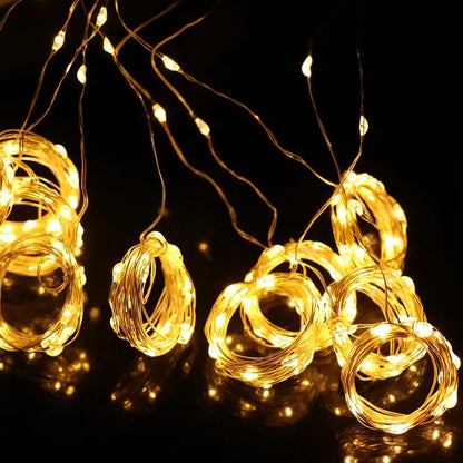 6x3M LED Curtain Icicle String Lights Christmas Fairy Lights