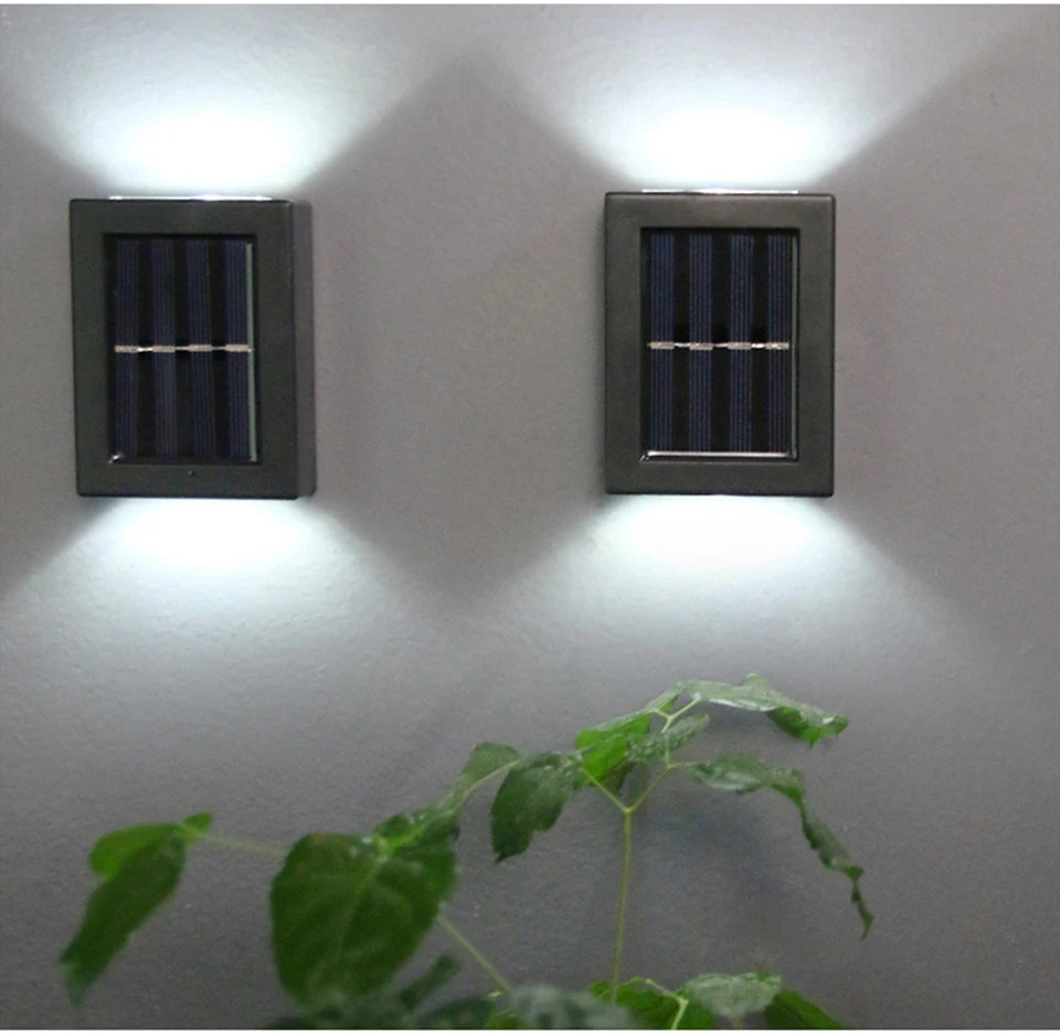 Solar Up and Down Spot Lights Outdoor Street Wall Light Lamp