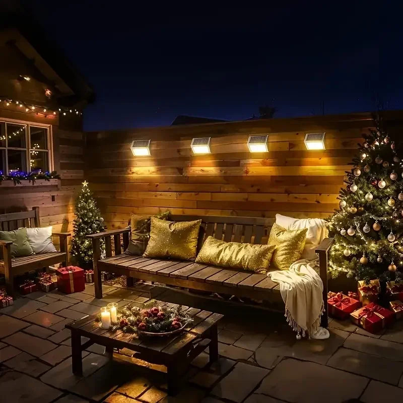 Solar Lights LED Stainless Steel Outdoor Deck Lights Solar