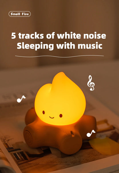 Campfire Night Lights With White Noise Creative Room Decoration