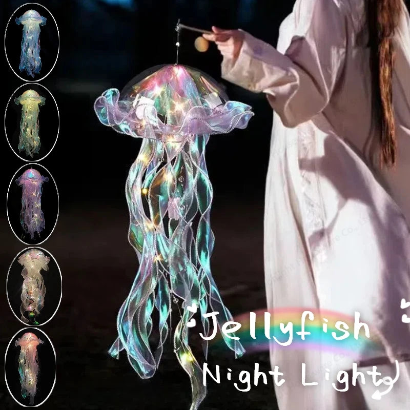 DIY Jellyfish Bedroom Light Lamp Hanging Ceiling Lanter