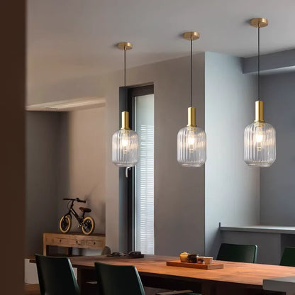 Simple Retro Single Head Ceiling Chandelier Creative  Light