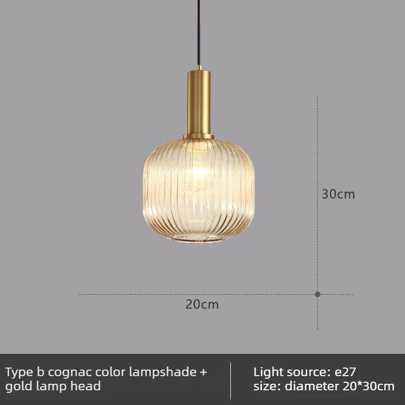 Simple Retro Single Head Ceiling Chandelier Creative  Light