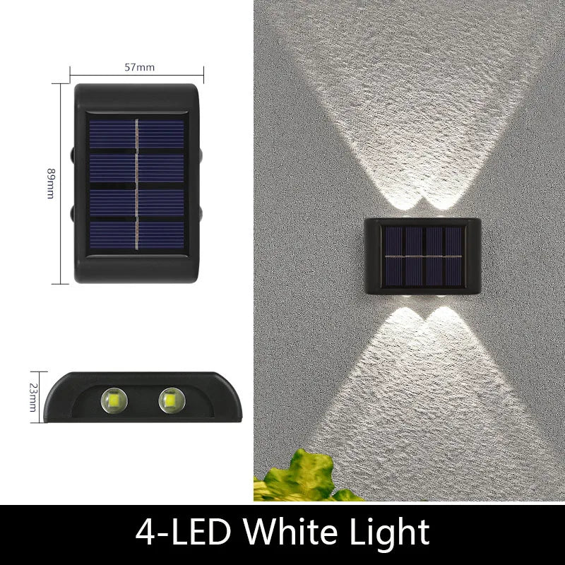LED Solar Lamp Up and Down Illuminated Solar Wall Light