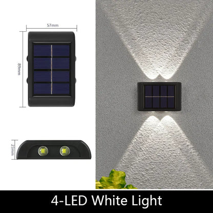 LED Solar Lamp Up and Down Illuminated Solar Wall Light