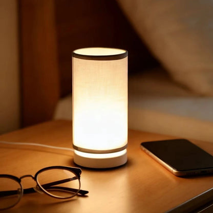 Modern Nordic Style Fabric Desk Lamp, USB Powered