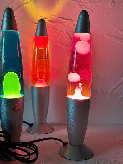 Jellyfish Decorative Lamp Metal Base Volcanic Lava Night Light