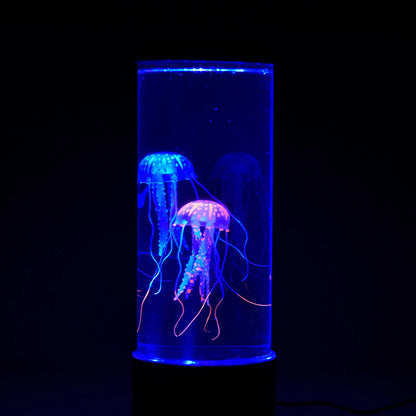 Simulated Jellyfish Cylindrical Quiet Light Home Decoration