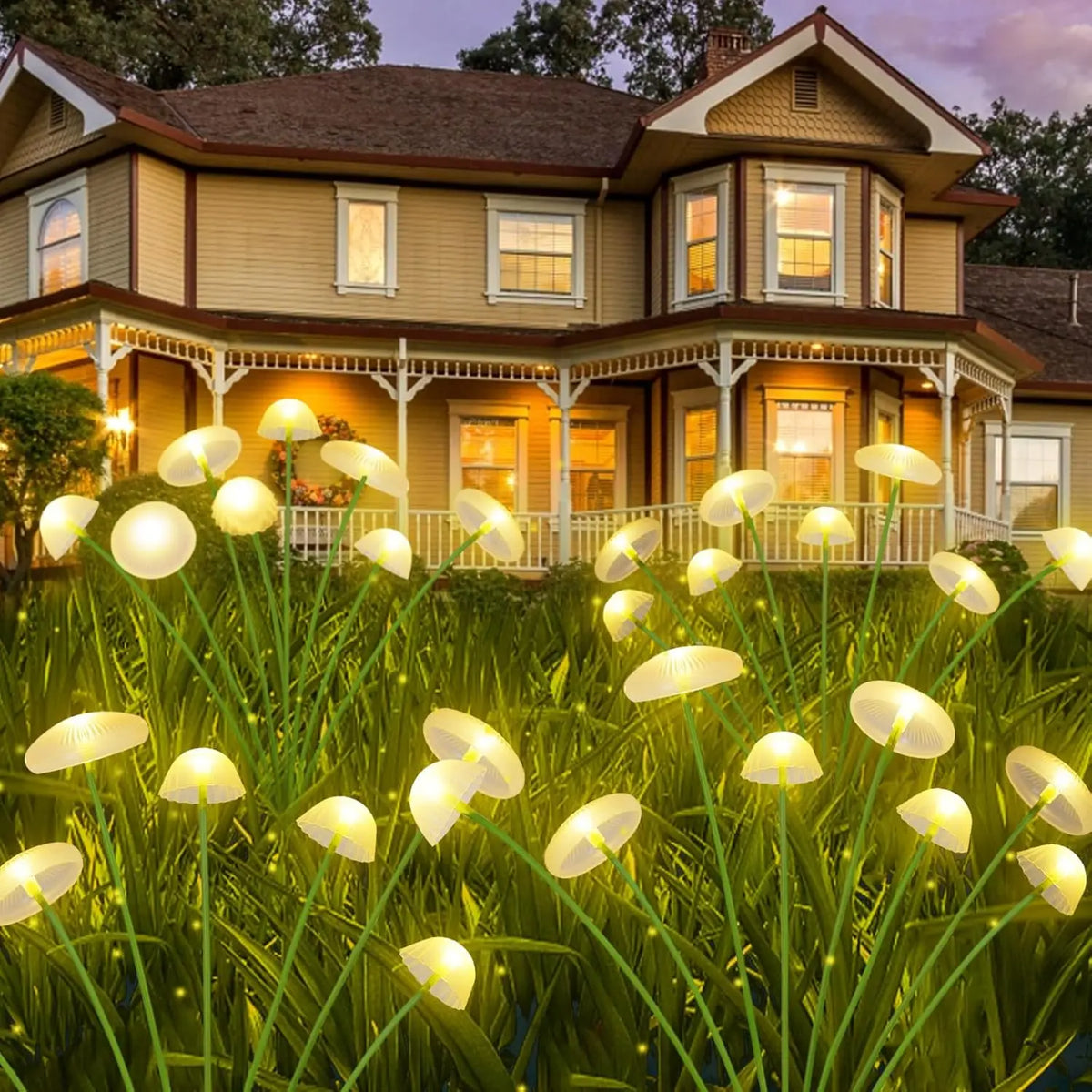 1pc Solar Mushroom Lights Dual Mode LED Waterproof Outdoor