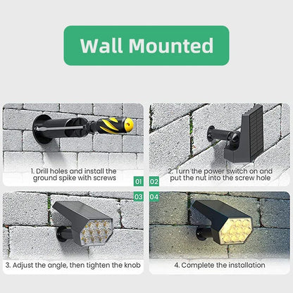 Solar Lights Outdoor  92 LED Solar Spot Lights Outdoor IP67 Waterproof