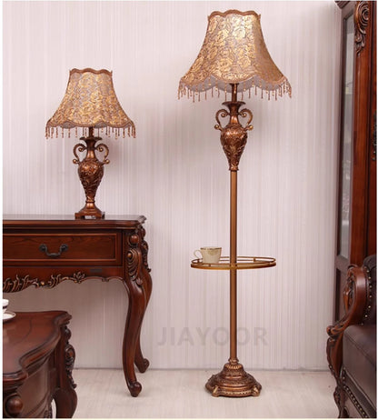 European Luxury Floor Lamp Retro Home Living Room Lamp