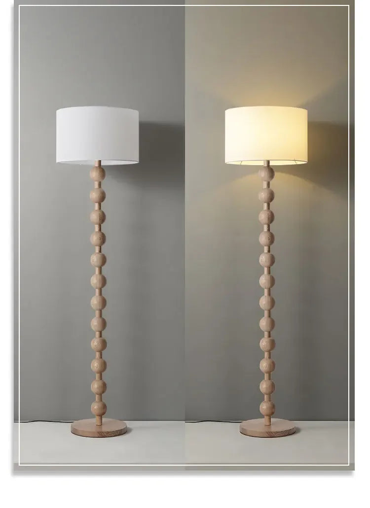 Vintage Floor Lamp Art Led Fabric Iron Vertical Light