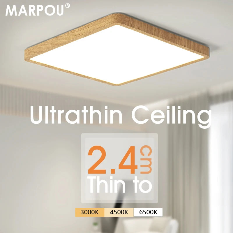 MARPOU 2.4cm Ultra thin led ceiling light Square