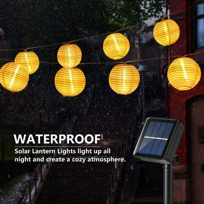 Waterproof Lantern Solar String Fairy Lights LED Outdoor