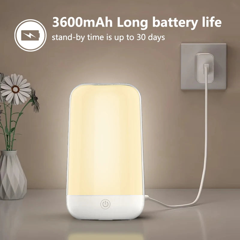 Smart Touch Bedside Table Lamp Dimmable RGB Bluetooth