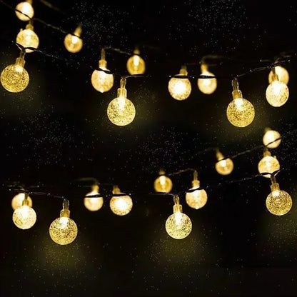 LED Solar-Powered Bubble Ball LED String Light Waterproof Outdoor