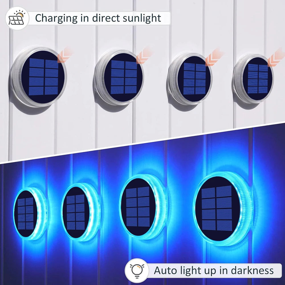 Solar Deck Lights Outdoor Waterproof LED Dock Lighting