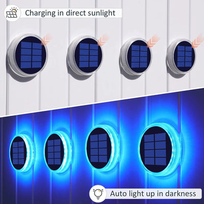 Solar Deck Lights Outdoor Waterproof LED Dock Lighting