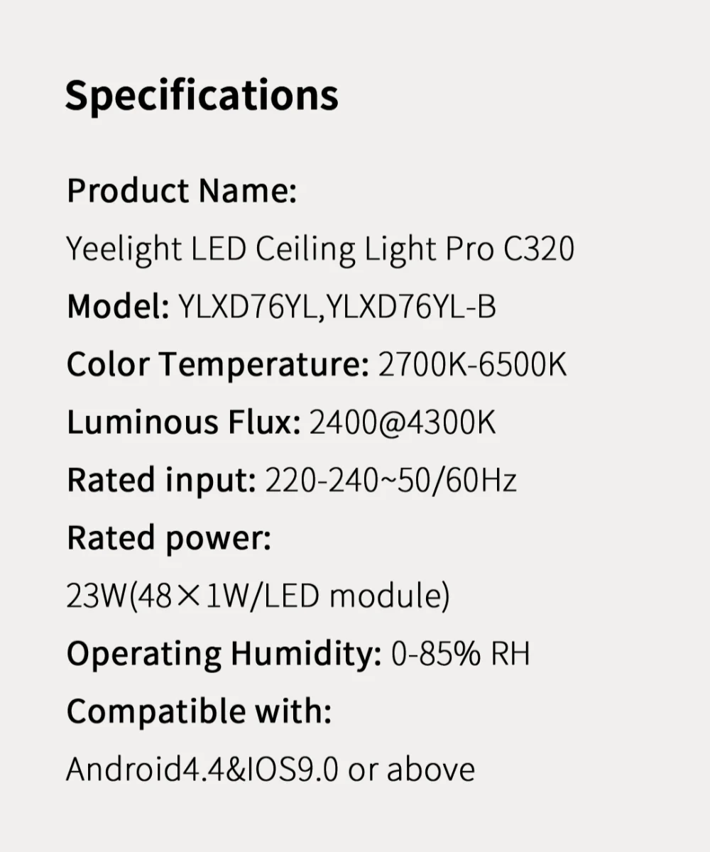 Smart LED Ceiling Light PRO Wifi Smart Voice Control