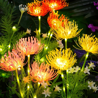 Solar Artificial Flower Stake Lights Outdoor Waterproof Garden Decor Lights