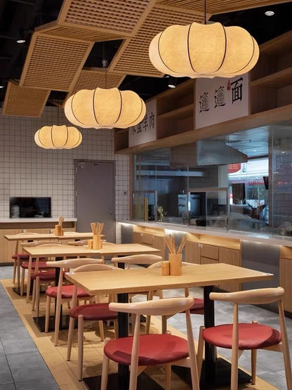 Japanese Style Wabi-sabi Style Silk Chandelier Lights