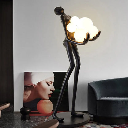 Nordic Humanoid Floor Lamp Sculpture Design Exhibition Lamp