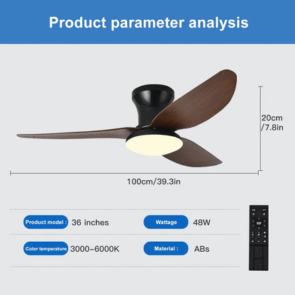 Bedroom fan light ceiling fan light high wind power ceiling