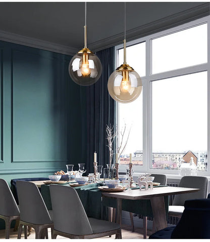 Modern Luxury Metal Chandelier Nordic Creative LED Glass