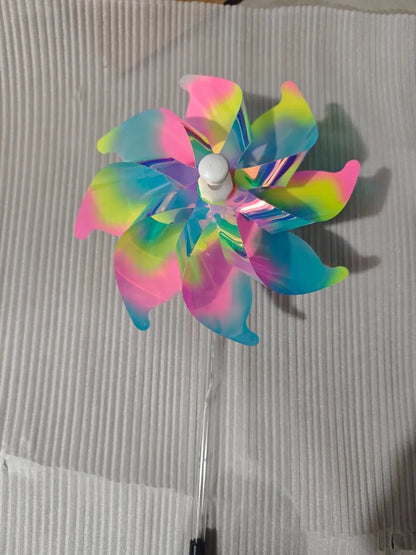 1PC Colorful Windmill Solar Garden Lamp Outdoor Pathway
