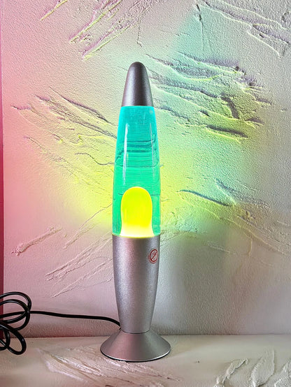 Jellyfish Decorative Lamp Metal Base Volcanic Lava Night Light